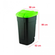 G�rg�s m�anyag kerti szemetes 110 L fekete - z�ld tet�vel