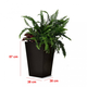 Rattan Planter M 55,4 L m�anyag kerti vir�gl�da whiskey barna