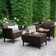 Salemo balcony set m�anyag kerti b�tor garnit�ra barna - meleg taupe
