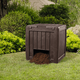 Deco Composter m�anyag kerti komposzt�l�, aljzattal whiskey barna 340l