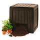 Deco Composter m�anyag kerti komposzt�l�, aljzattal whiskey barna 340l
