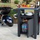 Unity m�anyag kerti grill asztal grafit sz�rke 93L