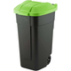 G�rg�s m�anyag kerti szemetes 110 L fekete - z�ld tet�vel