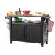 Unity XL m�anyag kerti grill asztal grafit sz�rke 183L