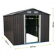 MIR 1008 kerti f�m t�rol� h�z antracit sz�rke