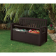 Patio Bench m�anyag kerti pad/t�rol� barna 227L