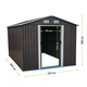 MIR0608 kerti f�m t�rol� h�z antracit sz�rke