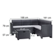 Nero 5 szem�lyes m�anyag sarok kerti b�tor garnit�ra grafit sz�rke