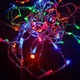 Crystalline toldhat� LED f�nyf�z�r, 800 cm, 100 db MULTI LED, �tl�tsz� k�bel, K�l- �s belt�ri