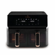 Berlinger Haus Black Rose Collection Air Fryer dupla kosar� forr� leveg�s s�t� �tl�tsz� ablakokkal
