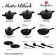 Berlinger Haus Matte Black Collection 15 r�szes ed�nyk�szlet tit�n bevonattal