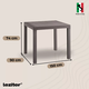 Diana m�anyag kerti asztal cappuccino