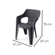 Bilboa alacsonyt�ml�s m�anyag kerti karf�s sz�k fekete