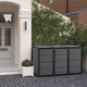 Hide away m�anyag kerti k�lt�ri szemetes t�rol� kieg�sz�t� elem sz�rke 240L