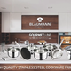 Blaumann Gourmet Line rozsdamentes ac�l faz�k fed�vel, bakelit fog�val, 26 cm