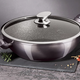 Berlinger Haus Carbon Pro Collection wok fed�vel, m�rv�ny bevonattal, 30 cm
