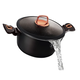 Berlinger Haus Black Rose magas l�bas m�rv�ny bevonattal, fed�vel, 24 cm