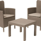 Salvador m�anyag kerti b�tor garnit�ra cappuccino - homok