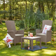 Vermont m�anyag kerti fotel cappuccino homok