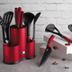 Berlinger Haus Metallic Line 12 r�szes konyhai k�szlet k�sekkel �s kiszed�kkel, burgundy met�l