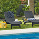 Pacific m�anyag rattan hat�s� kerti szett asztallal grafit sz�rke