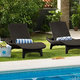 Pacific m�anyag rattan hat�s� kerti szett asztallal whiskey barna