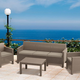 Orlando set with 3 seat sofa m�anyag kerti b�tor szett cappuccino