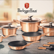 Berlinger Haus Metallic Rosegold Line 15 r�szes ed�nyk�szlet m�rv�ny bevonattal