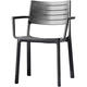 Metaline m�anyag kart�maszos kerti sz�k �nt�ttvas fekete