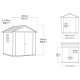 Newton Plus wide 7 x 7,5 m�anyag kerti h�z barna