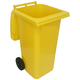 M�anyag kerti hullad�kgy�jt� kerekes 120 Literes s�rga