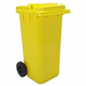 M�anyag kerti hullad�kgy�jt� kerekes 120 Literes s�rga