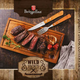 Berlinger Haus 6 db-os steak k�sk�szlet rozsdamentes ac�lb�l, fa ny�llel