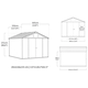 Stronghold 10x11,5 m�anyag kerti h�z sz�rke