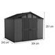 Stronghold 10x8 m�anyag kerti h�z sz�rke