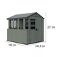 Potting Shed k�lt�ri m�anyag kerti t�rol� h�z z�ld