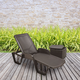 Pool rattan hat�s� m�anyag kerti fix napoz��gy barna O237