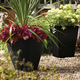 Basalt m�anyag kerti kerek vir�gcser�p 40 cm fekete