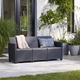 Claire m�anyag rattan hat�s� kerti kanap� grafit - h�v�s sz�rke