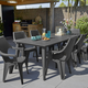 Lima 240 m�anyag kerti asztal grafit sz�rke