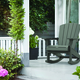 Rocking Adirondack m�anyag kerti sz�k vil�gos sz�rke
