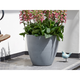 Beton L m�anyag kerek kerti vir�gcser�p 40 cm vil�gos sz�rke