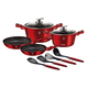 Berlinger Haus ed�nyk�szlet, 10 r�szes, Metallic Line Burgundy Edition