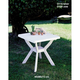 Nilo m�anyag kerti asztal feh�r 80 x 80 cm O114