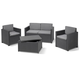 Monaco Set m�anyag kerti b�tor garnit�ra grafit - h�v�s sz�rke