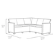 Elodie 5 szem�lyes rattan hat�s� m�anyag kerti sarokgarnit�ra,Chicago asztallal grafit-h�v�s sz�rke