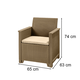 Elodie 5 seater m�anyag kerti szett t�rol�s asztallal cappuccino