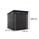 Cortina 7x7 m�anyag kerti t�rol� h�z barn�s sz�rke - antracit