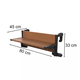 Railing m�anyag kerti asztal-polc 80 cm barna