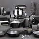 Berlinger Haus Metallic Line Shine Black Edition tepsi tit�n bevonattal, met�l k�ls� bevonattal,nagy